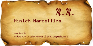 Minich Marcellina névjegykártya